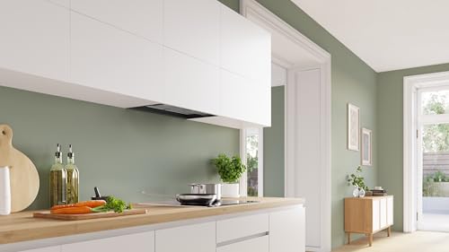 Serie 4, Integrierte Designhaube, 60 cm, Klarglas, Mattschwarz, DBB65CC60