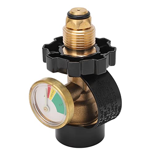 Adaptador de tanque de gasolina para camping seguro con detector visual de presión de gas