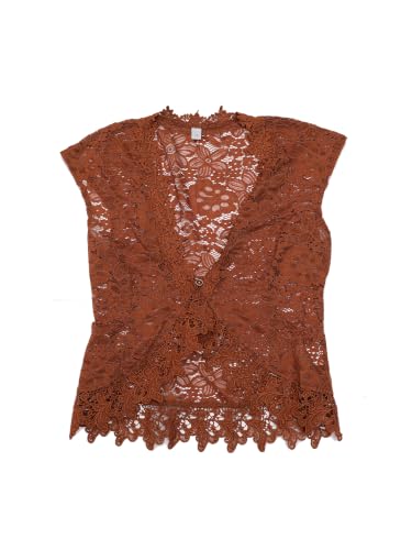 Image of Allegra K Women Wedding Guest Sheer Floral Lace Cap Sleeve Shrug Bolero