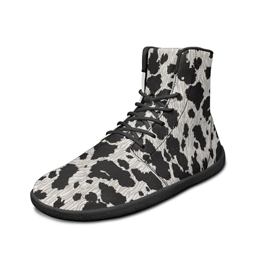 Image of Fashion Print Womens Mens High Top Barefoot Sneakers Flat Shoes