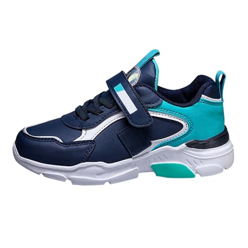 Zapatos deportivos Primavera y Ocio Deportes No Transpirables Zapatos Deportivos Medianos y Grandes Zapatillas con Ruedas Chicos, azul, 35.5 EU