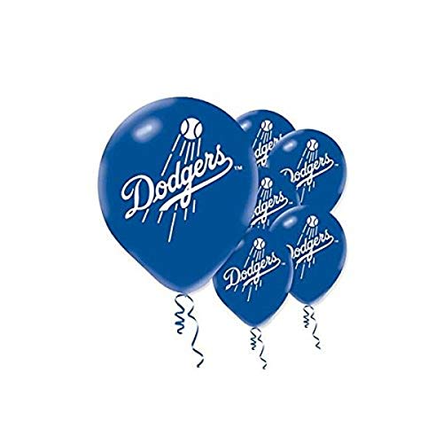 Balões de látex Los Angeles Dodgers | Azul - 30,5 cm | Pacote com 6