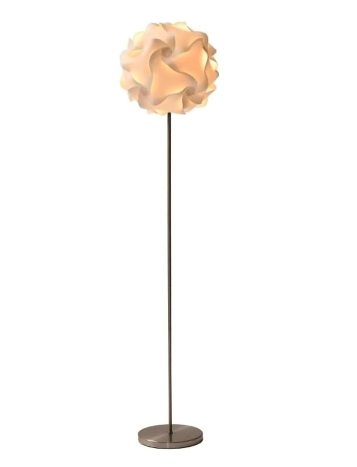 AZHKJKZH Floor Standing Lamp Stainless Steel Floor Lamp with PP Lampshade Nordic Style Tall Pole Sturdy Base Standing Living Room