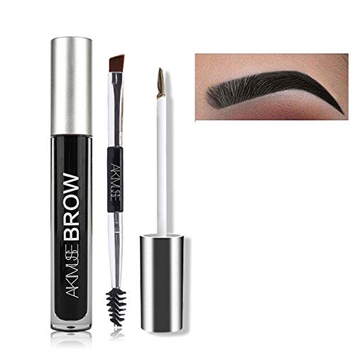 FOXCESD Eyebrow Gel Waterproof, 24 Hours Long Lasting for Eyebrow Makeup (Jet Black)