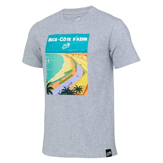Tour de France - Camiseta de llegada Nice Côte d'Azur - Colección oficial de ciclismo, gris, L
