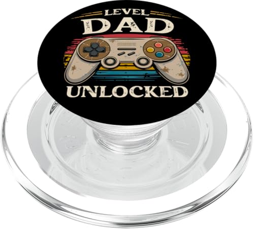 Level Dad Unlocked Pregnancy Announcement Gamer Father To Be PopSockets PopGrip für MagSafe