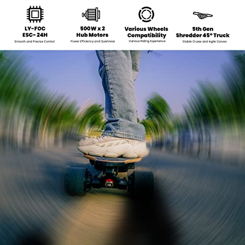 MEEPO V5 Electric Skateboard with Remote, Top Speed of 29 Mph, Smooth