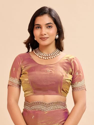 Image of Embellished Embroidered Pure Chiffon Heavy Work Saree