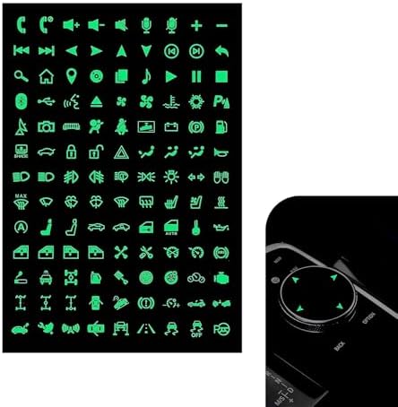 Amazon.com: Zigeiya 117 PCS Car Dashboard Switch Stickers, Reflective ...
