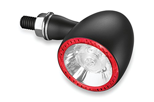 Kuryakyn 2555 Motorcycle Lighting Accessory: Kellermann Bullet 1000 Df, Rear Led Running/Turn Signal/Blinker/Brake Light, Red/Red/Amber, Satin Black, Pack Of 1 #TOP8