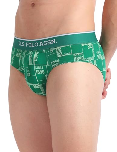 Image of U.S. Polo ASSN. Mens OEB01 Abrasion Free Printed Underwear Briefs - Pack of 3