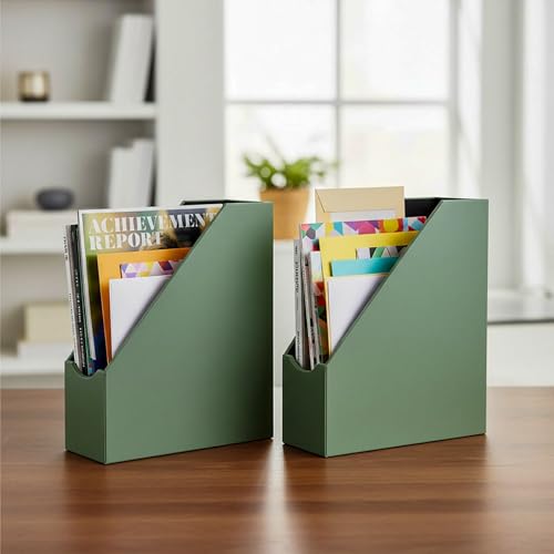UnionBasic Porte-revues organiseur de documents vert malachite - 4