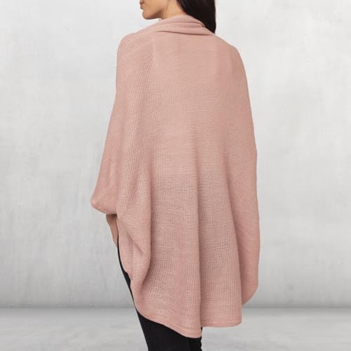Cocoon Knit Shawl Scarf for Women, Soft Pashmina Poncho Wrap, Stylish Shawl and Scarf4