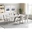Silver Table + 6 Beige Chair