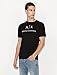 Armani Exchange Men's Classic Crew Logo Tee T Shirt, Black, Large