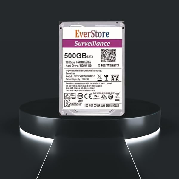 EVERSTORE 2 Year Warranty 500GB SATA III Internal Hard Drive, 3.5-Inch Surveillance & Desktop (B0D9287Q2P) Amazon Price History, Amazon Price Tracker
