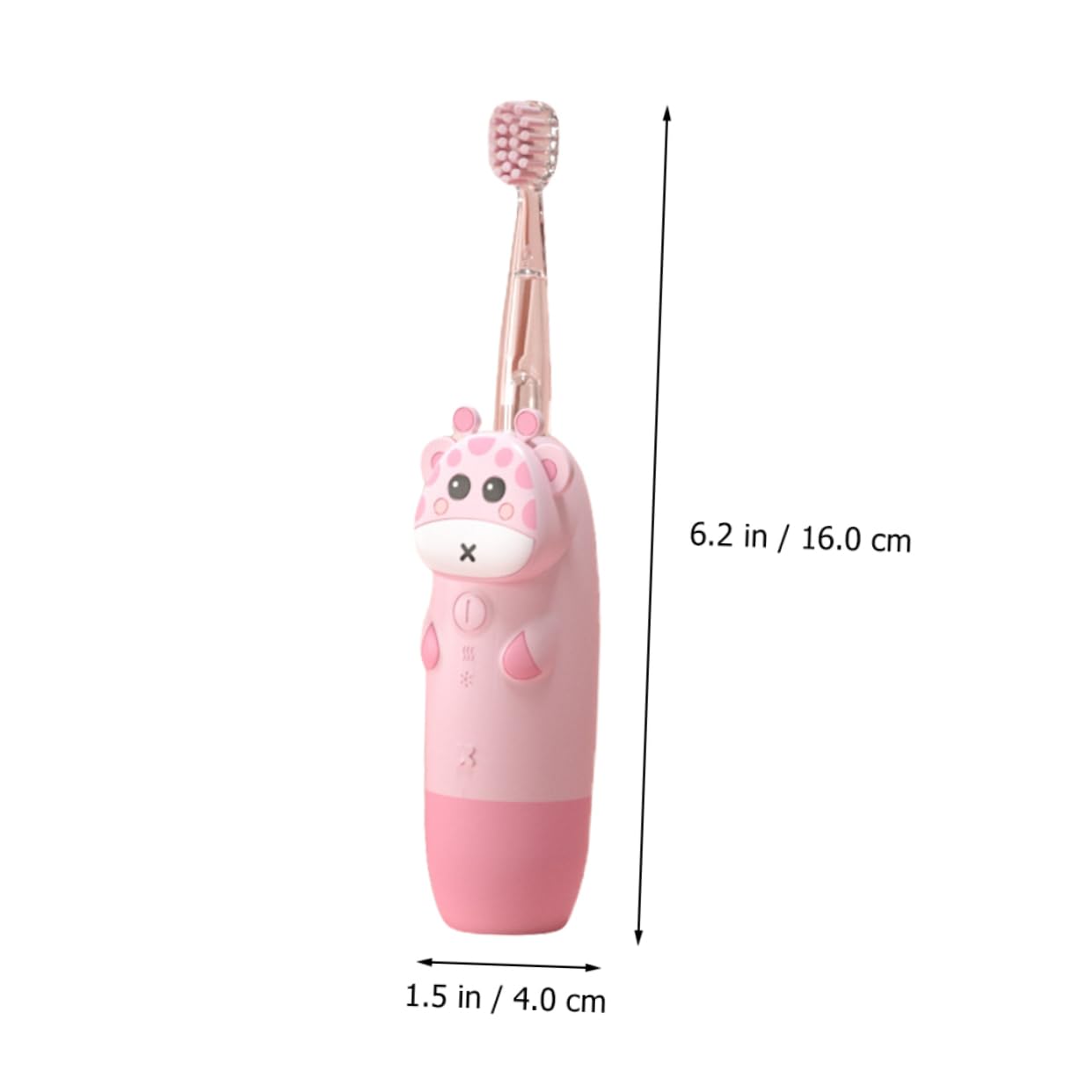 Cepillo de Dientes Eléctrico Silicona para Niños y Diseño en Color Rosa Frecuencia Ajustable, Adecuado Cuidado Dental Infantil