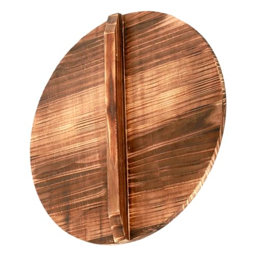BEBEMOKO wok con tapa bol con tapa salpicaduras de microondas tapa wok sartén pequeña accesorios para wok tapa de wok de cocina cubierta de wok aparato de cocina tapa de olla wok de madera