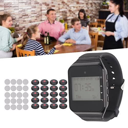 Bezprzewodowy System Wywoływania Pager, System Pager w Restauracji 1 Odbiornik Zegarka 20 Pagerów, Wodoodporny Przycisk Wywołania do Restauracji, Kuchni, Kliniki, Fabryki
