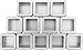 Square Silver Metal Tins w/View Window (12-Pack); Empty 1/2 Cup / 4-Ounce Capacity Clear Top Metal Boxes Great for Candles, Candies, Gifts, Balms & Treasures