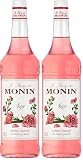Monin Sirup Rose (1 x 1,0l) - für Cocktails und Desserts - blumiger Geschmack...