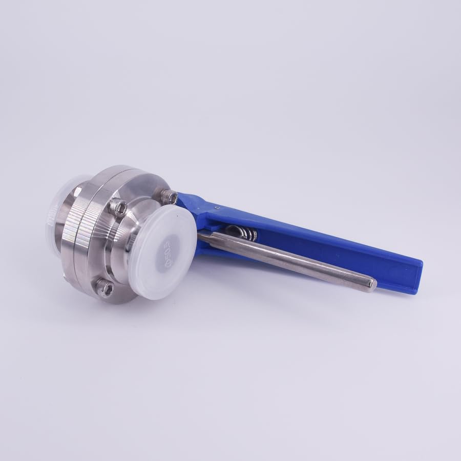 Fit 38mm 1-1/2" Pipe OD x 1.5" Tri Clamp Squeeze Trigger Flow Control Valve SUS 304 Stainless Brewing