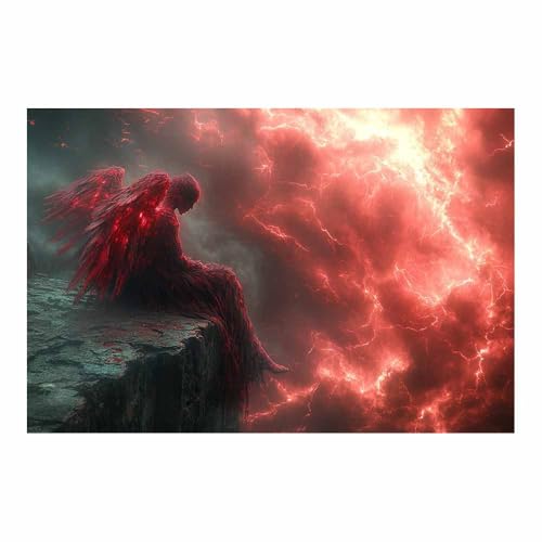 Tableau femme abstraite éclairs BOHUO art fantasy grand format sans cadre