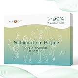 HTVRONT Sublimation Paper 8.5 x 11 Inches - 150 Sheets 105g Excellent Ink Release Sublimation Transfer Paper for Tumblers, Mugs, T-shirts