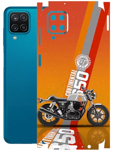 Image of AtOdds - Full Body Back Screen Guard Protector Film - Lamination Wrap Skin Sticker Compatible with Samsung Galaxy A12 | Scratchproof Matte Finish (Bullet)