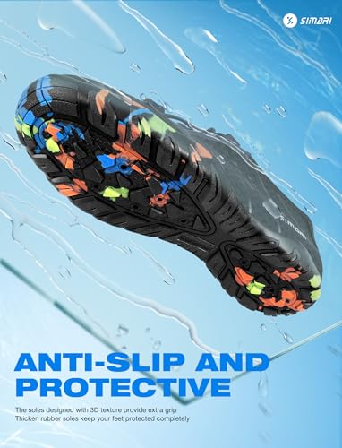 Simari WPR002-208 BLACK 42 Water Shoes For Women Men Barefoot Breathable Quick-Dry Aqua Sports Beach River Hiking Athletic Swim Surf Pool Diving Camping Must Haves Outdoor Gear thumb #1