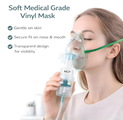 Image of MCP Nebulizer Adult Mask with Air Tube and Medicine Chamber Kit (Adult & Child Mask (Combo))