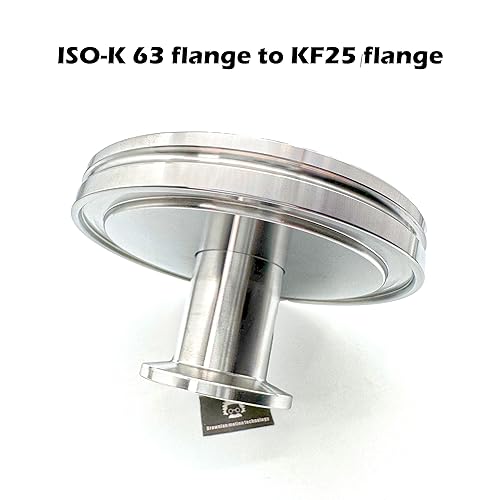 Image of bmotiontech ISO-K 63 flange (clamp type) to NW25 KF25 flange reducer converter adapter (ISO-K 63 to KF25 reducer)