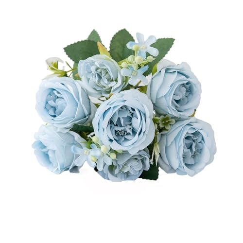 Flores artificiales para arreglo de ramo sin mantenimiento en casa 2