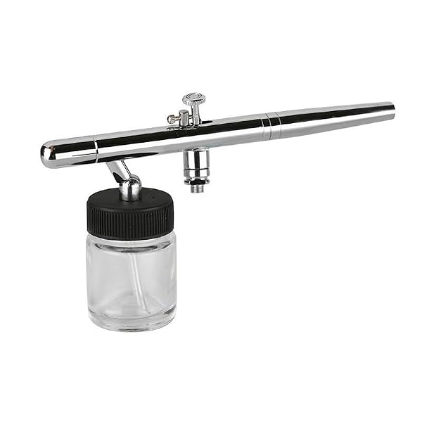 YTBHSHXZ, Zestaw pistoletu natryskowego Dual Kinetic Energy 0,35 mm Specjalny aerograf do kolorowania tatuażu i manicure Model dostarczany z trzema pojemnikami i rurką gazową