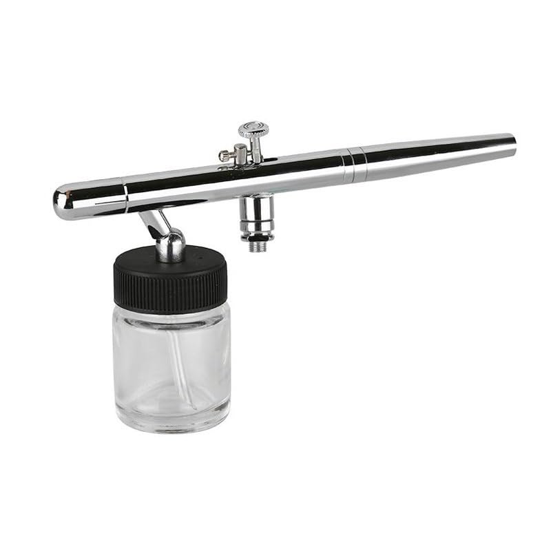 Pistolet do malowania, Zestaw pistoletu natryskowego Dual Kinetic Energy 0,35 mm Specjalny aerograf do kolorowania tatuażu i manicure Model dostarczany z trzema pojemnikami i rurką gazową