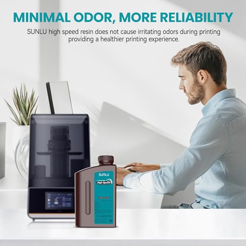 SUNLU Resin 2KG High Speed Standard Resin, Hohe Fließfähigkeit und Geringe Schrumpfung, 365-405nm UV Rapid Resin für Die Meisten LCD/DLP/SLA Resin 3D Drucker, 2000G, Grau