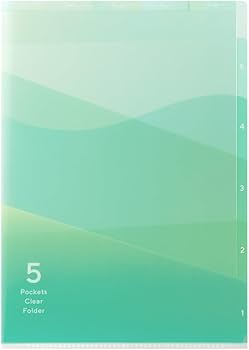 Amazon | ミドリ クリアファイル 5ポケット クリアホルダー A4