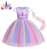 disfraz unicornio bebe carters Ropa perfecta para vestir a sus hijos para cumpleaños, fiesta, boda, niña de las flores, utilería de fotografía, ocasión festiva, concurso, Halloween, Navidad, Acción de Gracias, simulación de roles, cosplay, vacaciones, fiesta temática, etc. ocasiones especiales. ¡A tus chicas les encantará!