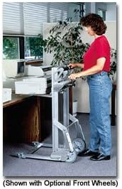 Terex Usa Llc, The Hand Truck That Lifts, Hll-5.5, Overall Size L X W X H: 28 8/4 X 20 1/2 X 45", Wt. (Lbs.): 45, Cap. (Lbs.): 200, Lift Hgt.: 67", Platform Size L X W: 16 1/4 X 16 3/4", Ll-5.5