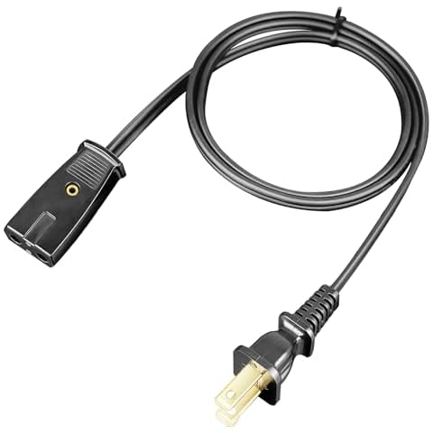 Eopzol 3ft Long 2 Pin 1/2 Inch Spacing Power Cord for West Bend Wok 79525 79115 79125P 79625 79825T 80006 Model Electric Cord - Also for Many Rice Cookers and Other Small Appliances Cover