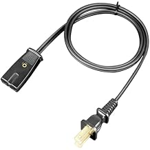 6ft Long Power Cord for West Bend Coffee Maker Coffee Urn 58002 58036 Electric Cord- Also for Many Rice Cookers and Other Small Appliances with 2 Pin 1/2 Inch Spacing