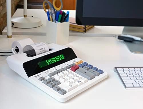 image for Sharp 12-Digit Printing Calculator with Extra Large 10-Digit Option, 8