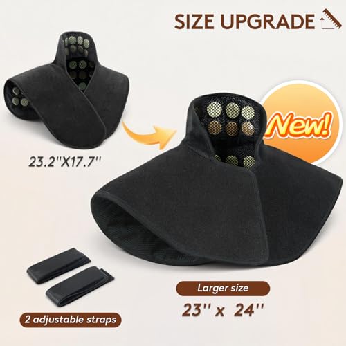 UTK Far Infrared Heating Pads for Neck and Shoulders and Back, Hot to 159℉, Gift for Men, FSA-HSA Eligible Shoulder Heating Pad with 66 Jade, 0-240 Min Auto Shut Off, Adjustable Size (23 x 24'') - Image 3