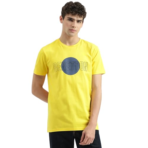 Image of United Colors of Benetton Men's Cotton Regular Fit T-Shirt