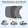 KUST 2PCS 23.6''*21.6'' Side Window Shade for Semi Truck, Peterbilt 389, Volvo VNL, Freightliner Cascadia, Freightliner Argosy - Mesh Sunshade with Suction Cup - Semi Truck Accessories for All Season #1