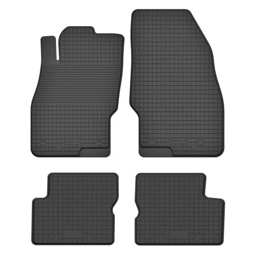Gummimatten Gummi Fußmatten Satz für FIAT Grande Punto (05-10) / Punto Evo (09-12) / Punto 12' (12-18) / Linea (07-15) - Hoher Rand 15 mm