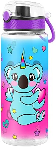 Home Tune Cute Water Bottle, BPA FREE Tritan, Leak Proof, Easy Clean, Carry Handle, 680ml - Dinosaur