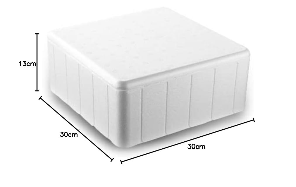 Generico CONTENITORI POLISTIROLO DOMOCLASS 30X30H13 X 18 PEZZI TERMOSCATOLE TRASPORTO ALIMENTI 14 PORZIONI