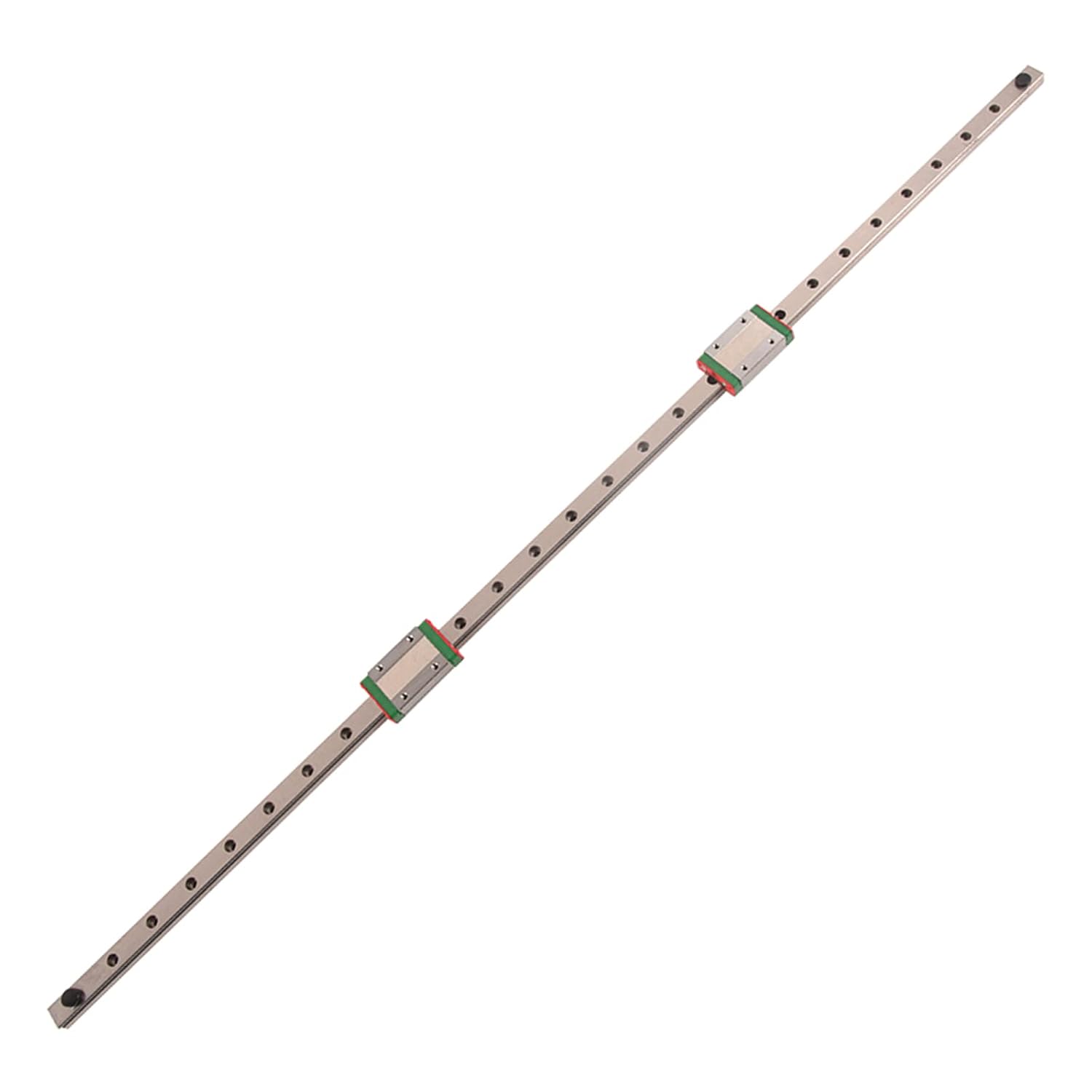 MGN12H 1000mm Linear Rail Guide with 2 Stainless Steel Carriage Blocks for 3D Printers, CNC Machine Upgrade, Machining and Other Linear Motion Measurement Equipments