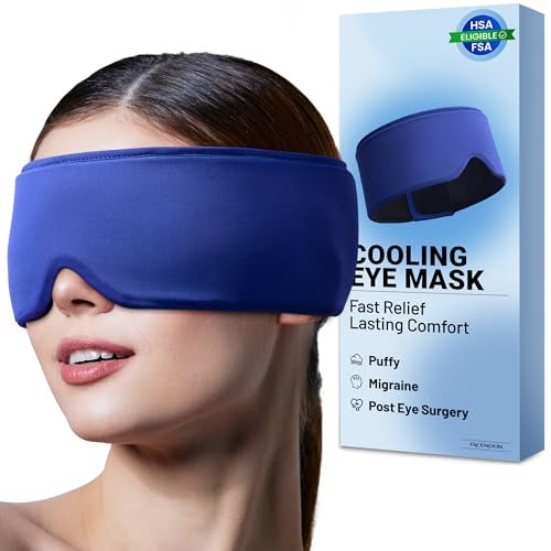 Cooling Eye Mask with Ice Gel. Instant Relief Puffy Eyes Surgery Migraine, Hsa Store Eligible Items Fsa Stay Cold Comfy, Cold Compress Pack for Tired Eyes, Headache Dark Circles Sleep